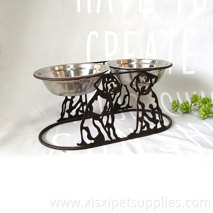 Wholesale Dog Pet Feeding Bowl Metal Holder Metal Pet Bowl